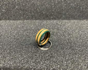 Handmade, Custom, Recycled Skateboard Ring