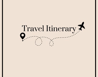 ¡Itinerario de viaje editable! Vuelo, Hotel, Excursiones Diarias / personalizable /