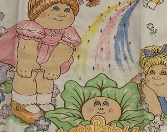 Vintage 1983 Cabbage Patch Kids Pillowcase | Floral Rainbow Nursery Decor