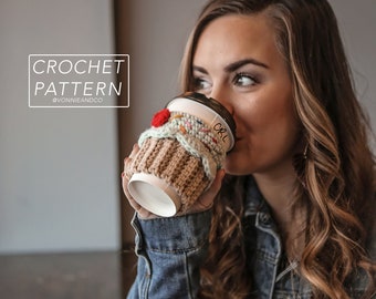 Crochet Cupcake Cup Cozy Pattern, Instant PDF Download (digital)