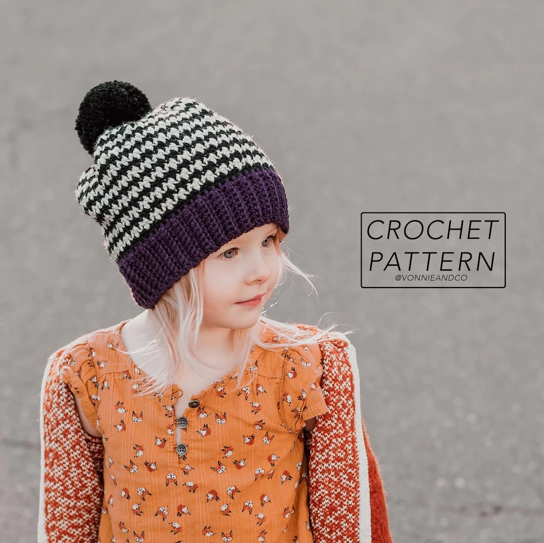 NOAH Crochet Houndstooth Hat Pattern Crochet Hat for Adults