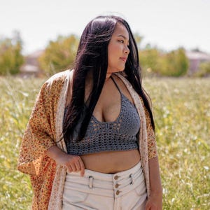 RILEY - Crochet Bralette Top Pattern - 5 Sizes, For Teens/Adults,  PDF Download