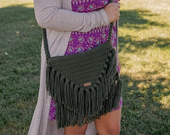 JETHRO - Crochet Boho Fringe Bag Pattern -  PDF Download