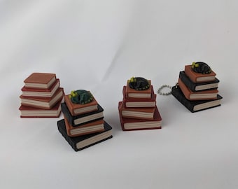 Customizable Dragon Stack of Books Fidget Clicker