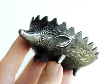 Vintage Soviet Hedgehog ashtray: Walter Bosse style, USSR 1970s