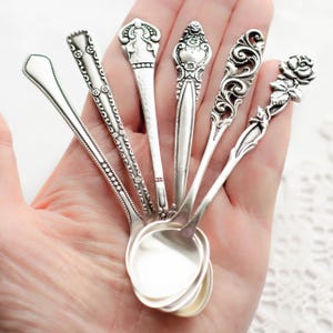 Coffee spoon mismatched flatware set, Demitasse spoons from Ukraine, Coffee lovers gift