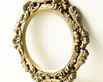 Ornate picture frame for round wall mirror, Bathroom mirror from Ukraine