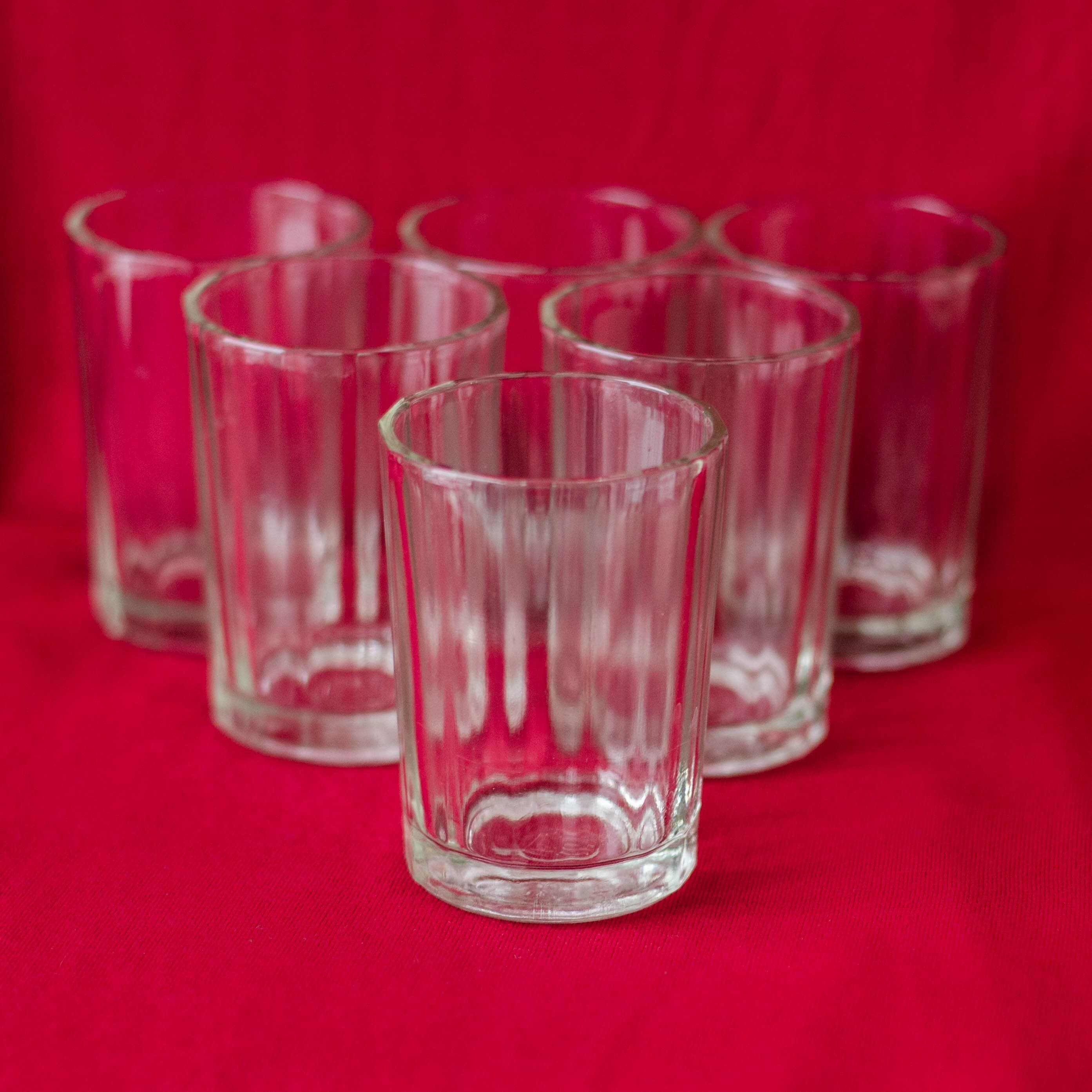 Set of 6 Russian Cut Crystal Shot Glasses 1.2 oz - Soviet / USSR Vodka  Glassware