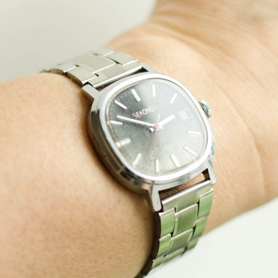 Soviet watch bracelet POLJOT mechanical watch, US… - image 7