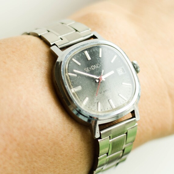 Soviet watch bracelet POLJOT mechanical watch, US… - image 3