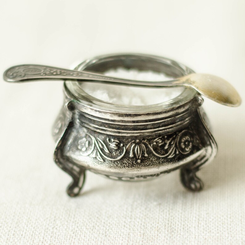 Vintage SALT CELLAR Spoon Metal Salt Cellars Soviet Era Etsy