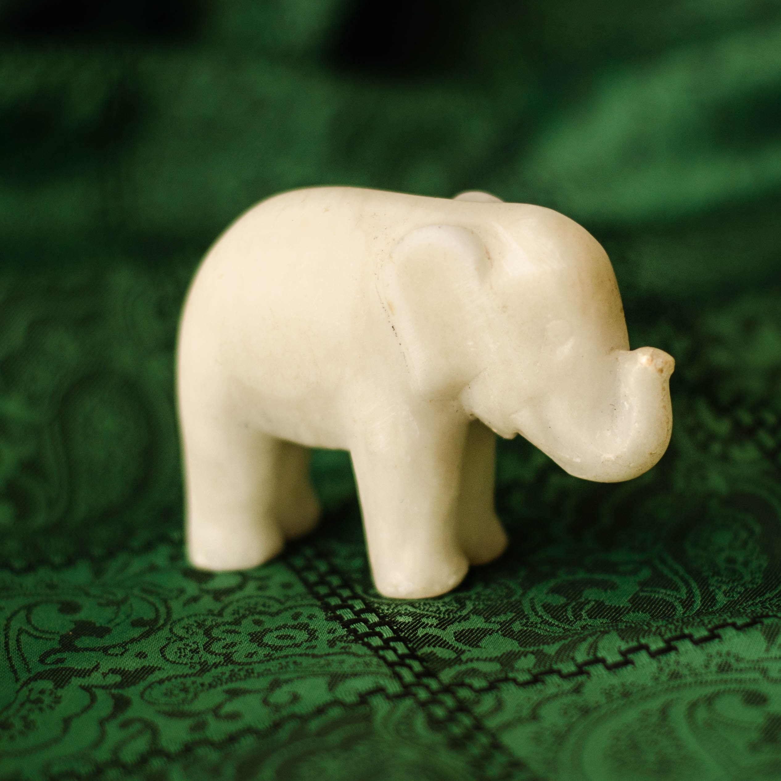 Miniature ELEPHANT FIGURINE Carved Marble Elephant Etsy