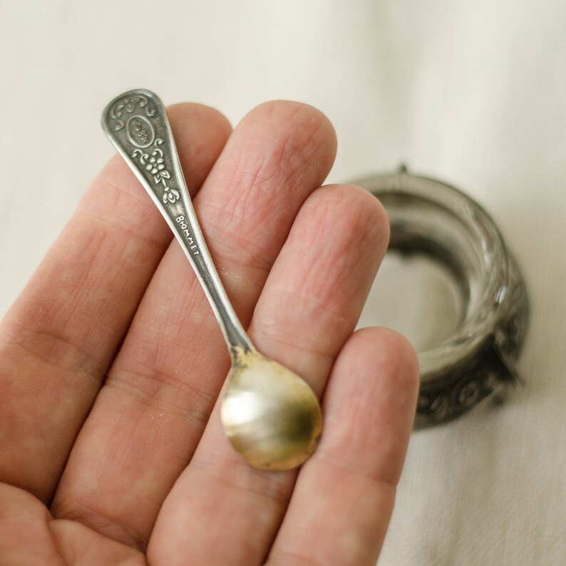 Vintage SALT CELLAR Spoon Metal Salt Cellars Soviet Era Etsy