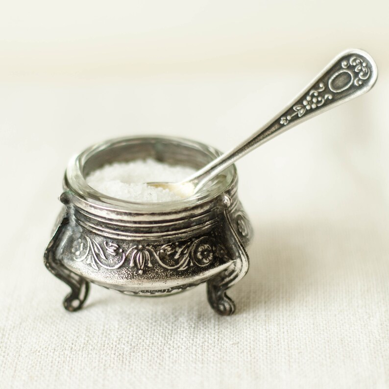 Vintage SALT CELLAR Spoon Metal Salt Cellars Soviet Era Etsy