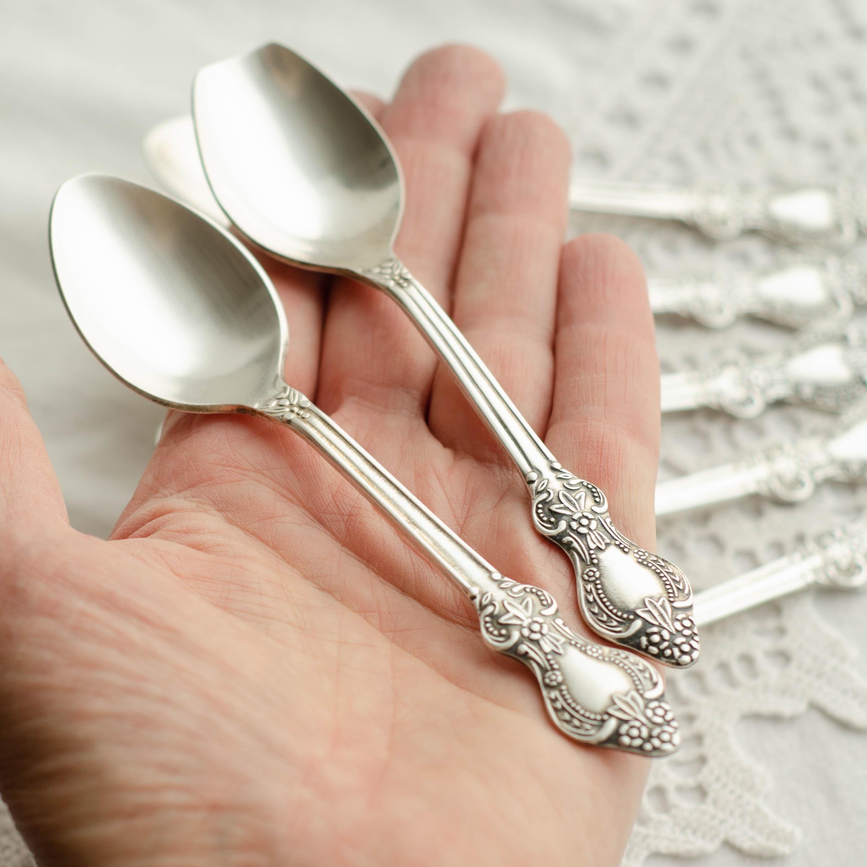 Soviet Vintage Tea Spoons, Teaspoon Silverware Set, Tea