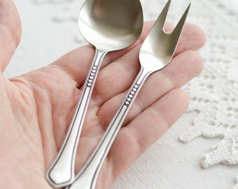 Mid century flatware set: Vintage Sugar spoon & Lemon fork