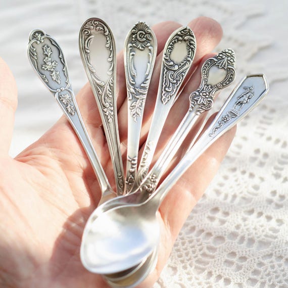 Tea Spoon Mismatched Flatware Set, Small Spoons From Ukraine, Tea