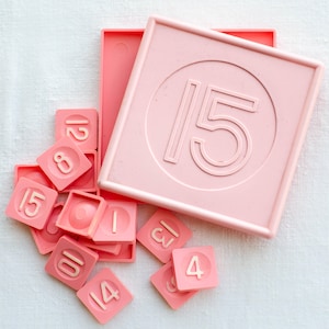 15 puzzle vintage memory game, Unique 15th anniversary gift for couples, Special fifteen birthday surprise