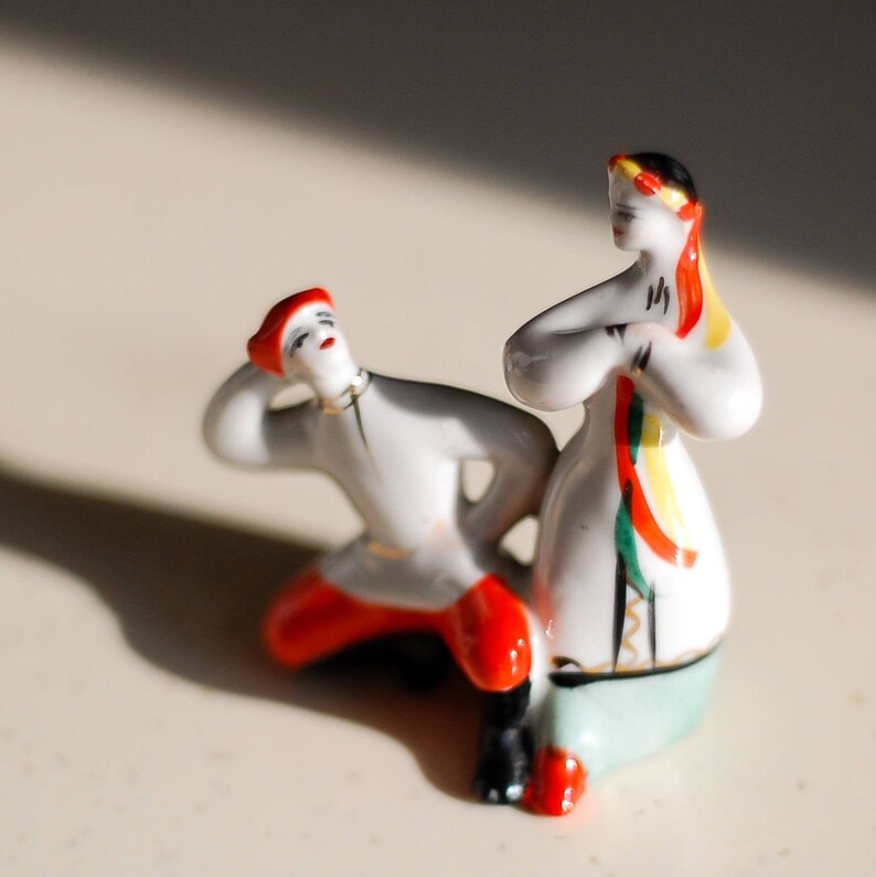 Porcelain statuette soviet period Ukrainian cossack Vintage figurine men