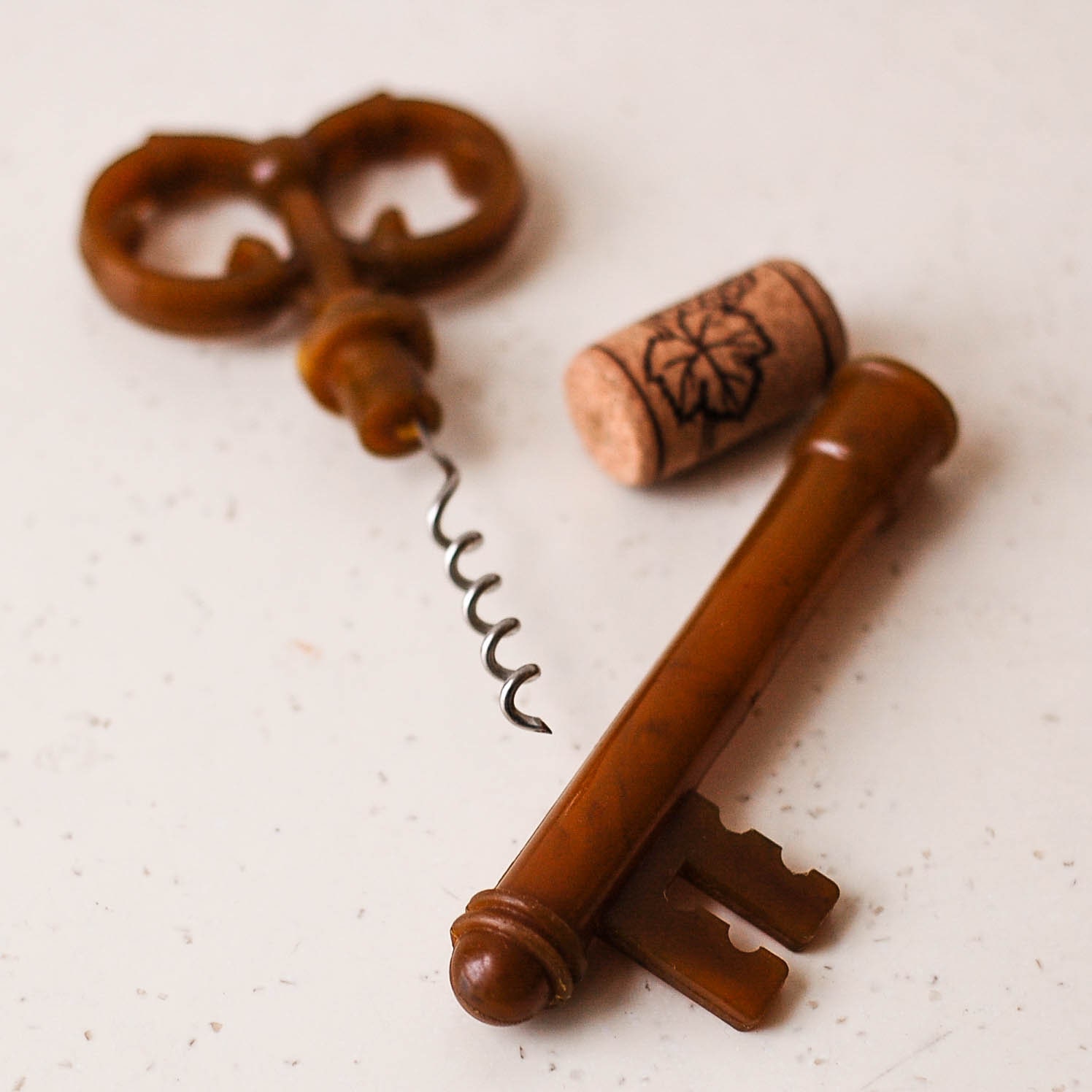 Bottle Opener Large SKELETON KEY CORKSCREW Wine Opener Mid Etsy