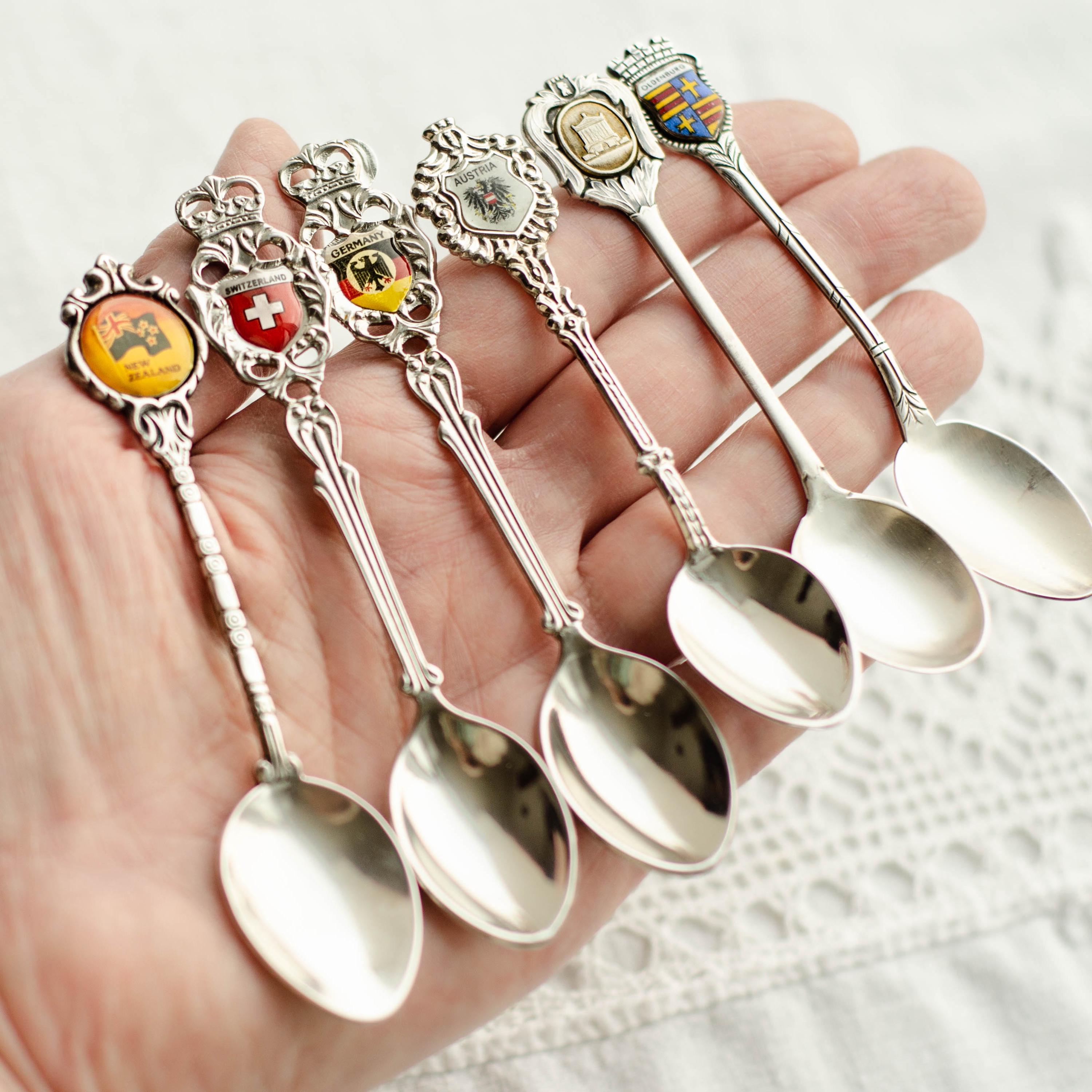 【ドイツ】純銀／スプーン６本セット「天使のマスカロン」 ドイツの銀のスプーン - Etsy 日本