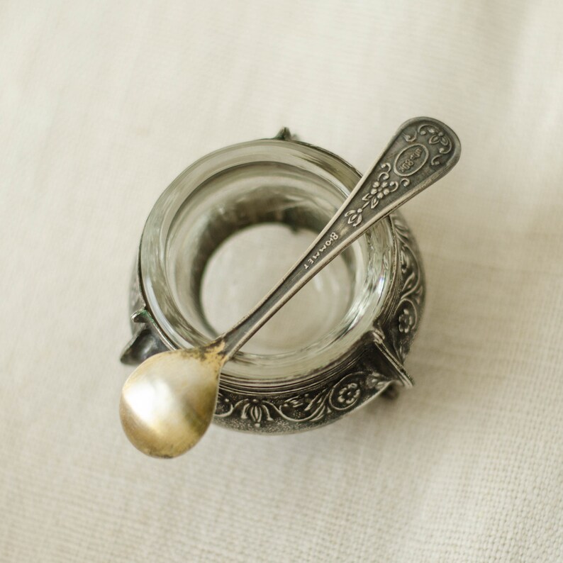 Vintage SALT CELLAR Spoon Metal Salt Cellars Soviet Era Etsy