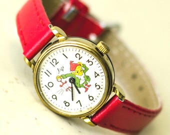 Mechanical watch Luch "EASTER GNOME", Kids watches from Ukraine, Soviet watches for women