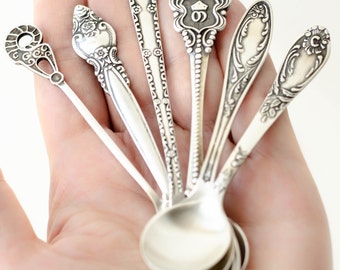 Coffee spoons mismatched flatware set, Espresso spoons, Mini spoon from Ukraine