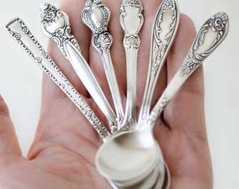 Coffee spoons mismatched flatware set, Espresso spoons, Mini spoon from Ukraine