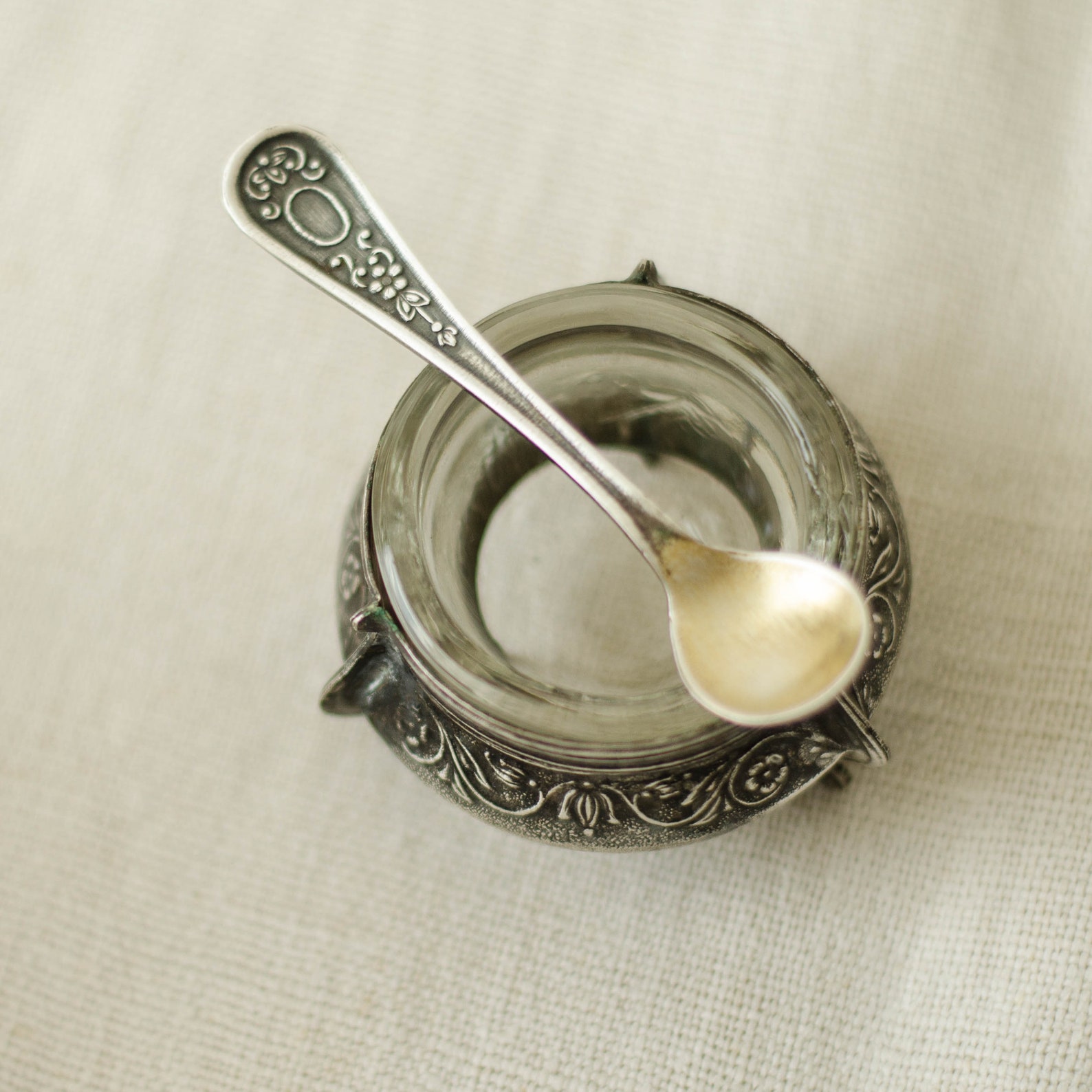 Vintage SALT CELLAR Spoon Metal Salt Cellars Soviet Era Etsy