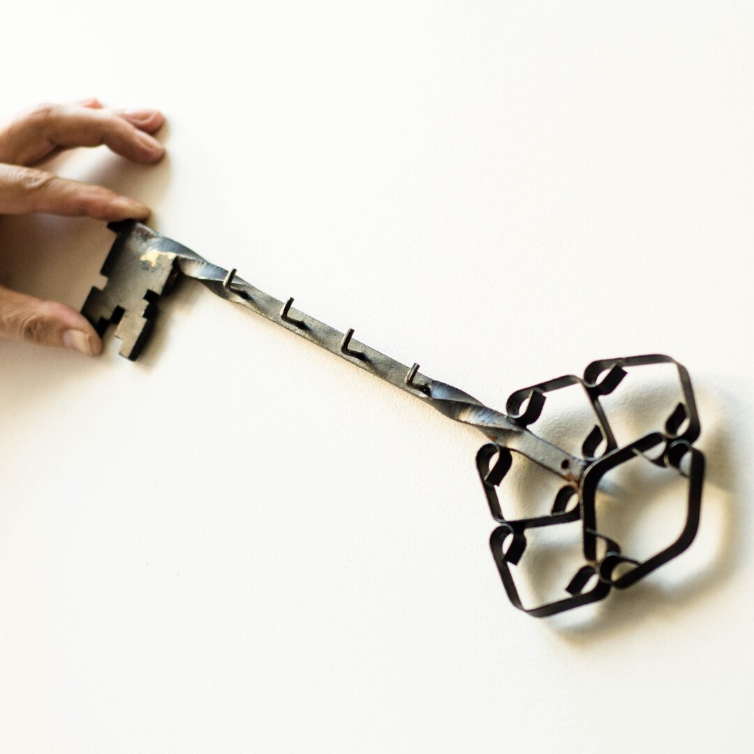 Skeleton Wall Rack Metal Wall Hook Rack SKELETON KEY, Soviet Vintage Decorative Wall Hook ...