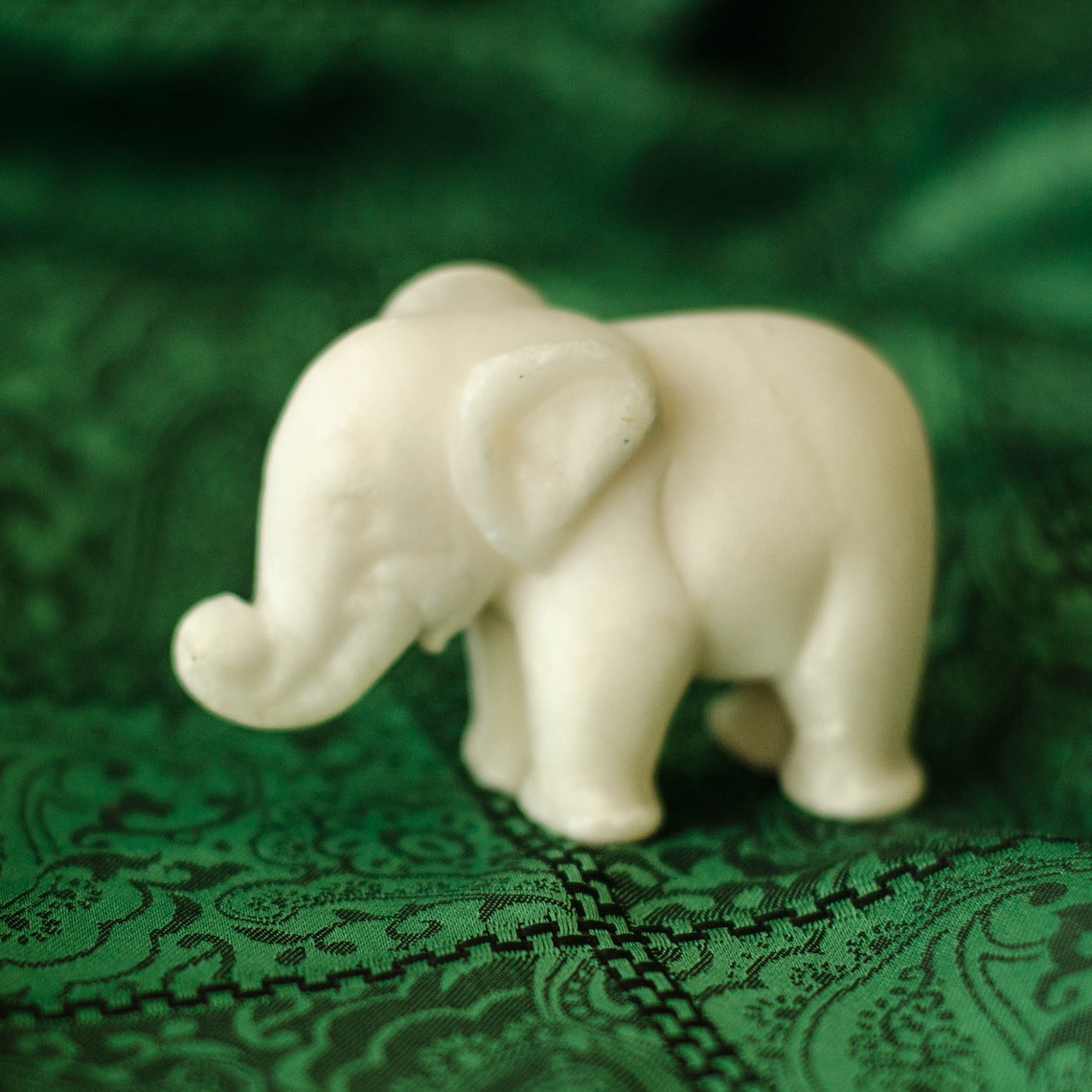 Miniature ELEPHANT FIGURINE Carved Marble Elephant Etsy