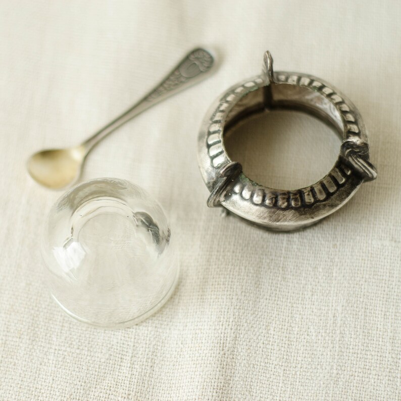 Vintage SALT CELLAR Spoon Metal Salt Cellars Soviet Era Etsy