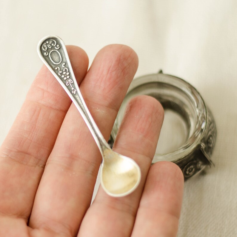 Vintage SALT CELLAR Spoon Metal Salt Cellars Soviet Era Etsy