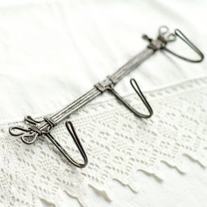 Rustic wall hanging pot rack, Vintage Soviet bathroom towel hooks, Housewarming gift