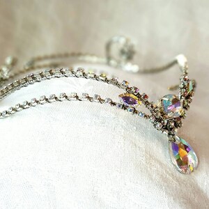 Silver Rhinestone Diadem Ready to Ship Bridal Bayadere Snow Queen Elven Fairy image 2