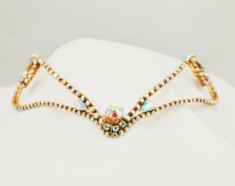 Gold Rhinestone Diadem        **Ready to Ship** - Bayadere - Odalisques -Medora - Bridal - Ballet