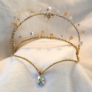 Gold Rhinestone Ballet Tiara  *Dawn* - Ready to Ship - Ballet & Bridal