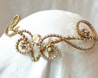 Gold Rhinestone Diadem -**Ready to Ship**- Odalisques- Gamzatti- Esmerelda- Fairy- Elven- Ballet- Bridal