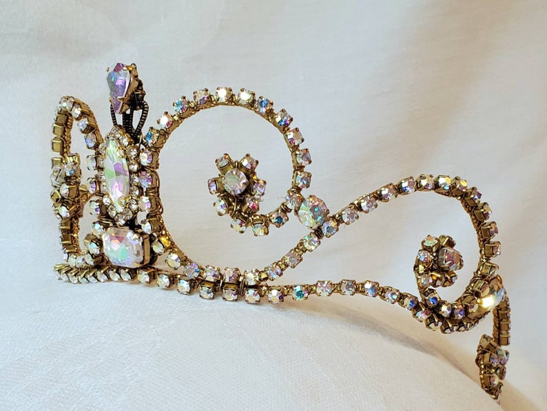 Golden Rhinestone Tiara Jill Ready to Ship Ballet Headpiece Bridal Tiara Raymonda Aurora Snow Queen image 2