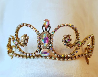 Golden Rhinestone Tiara “Jill” -Ready to Ship- Ballet Headpiece - Bridal Tiara- Raymonda- Aurora- Snow Queen