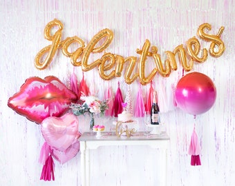 Galentines Balloon Tassel Party Box | Galentine's Valentine's Party Decorations, Sweetheart Bridal Shower Decor, Engagement Party