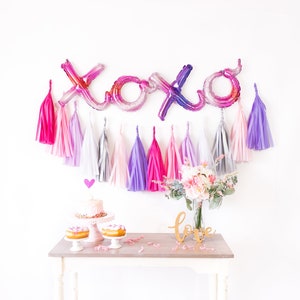 Valentiene Script Balloon Banner | Galentine&#39;s Valentine&#39;s Party Decorations, Sweetheart Bridal Shower Decor, Engagement Party