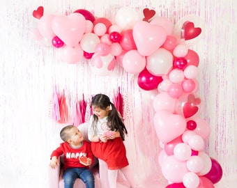 DIY Valentine Balloon Garland | Galentine's Valentine's Party Decorations, Sweetheart Bridal Shower Decor, Engagement Party