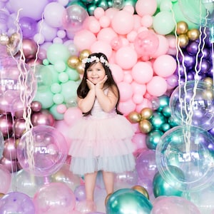 Mermaid & Unicorn Crystal Clear Balloons | Mermaid Party Decorations, Under the Sea Ocean Decor, Unicorn Birthday Party, Shellebrate