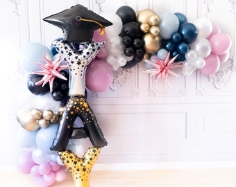 Grad Yay Balloon | Graduation Gift Decorations 2021, Congrats Grad High School Decor Balloons, College Grad Gift, Hooray 2021