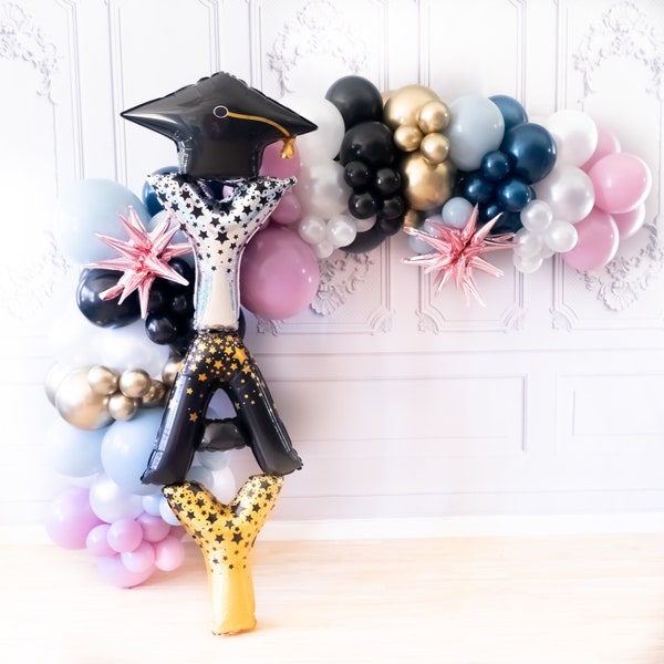 Grad Yay Balloon | Graduation Gift Decorations 2021, Congrats Grad High School Decor Balloons, College Grad Gift, Hooray 2021