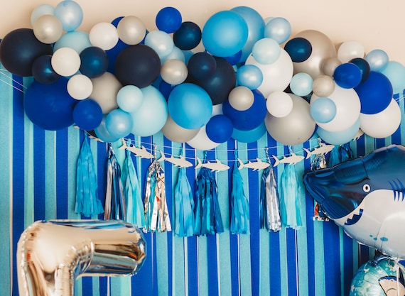 Fintastic Shark Balloon Party Box Shark Birthday Party Decor
