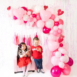 DIY Valentine globo guirnalda / Galentine's Valentine's Party Decorations, Sweetheart Bridal Shower Decor, Fiesta de compromiso imagen 6