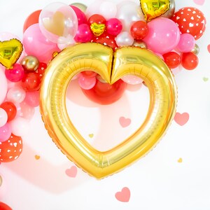 Valentine Linking Heart Balloons | Galentine&#39;s Valentine&#39;s Party Decorations, Sweetheart Bridal Shower Decor, Engagement Party